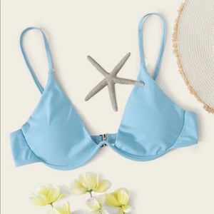 light blue bikini top